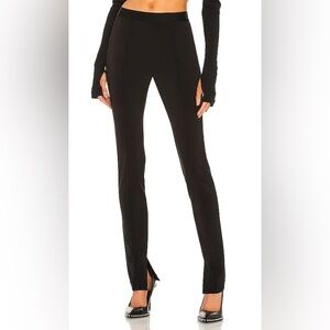 HELMUT LANG Slit Leggings black matte stretch pants‎ size XS